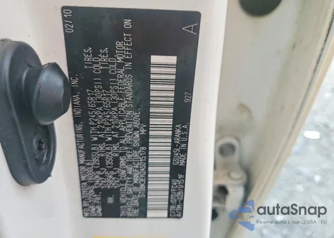 2010 Toyota Highlander from USA, damaged, VIN 5TDBK3EH2AS015178